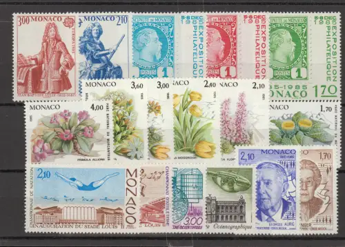 MONAKO Lot aus 1985 postfrisch (924110)