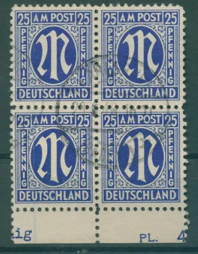 BIZONE 1945 PLATTENFEHLER Nr 9z III gestempelt (924191)