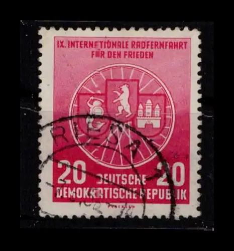 DDR 1956 PLATTENFEHLER Nr 522 III gestempelt (924918)