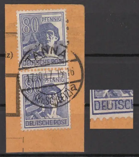 KONTROLLRAT 1947 PLATTENFEHLER Nr 957 III gestempelt (925023)