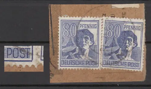 KONTROLLRAT 1947 PLATTENFEHLER Nr 957 IV gestempelt (925024)