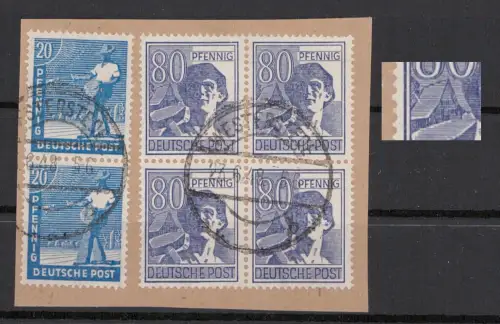 KONTROLLRAT 1947 PLATTENFEHLER Nr 957 II gestempelt (925027)