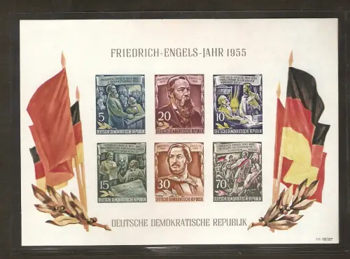 DDR. Mi.-Nr. Block 13 , Engels Block, postfrisch.