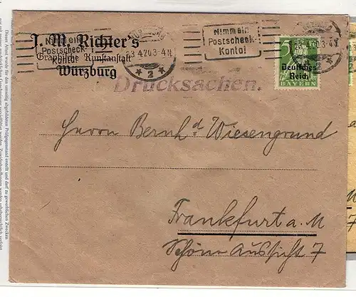 DR. Drucksache mit EF.Mi.-Nr. 119, FA. TworekBPP.