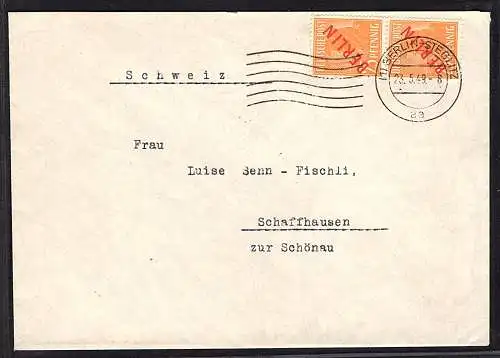 Berlin,  Ausland-Brief   mit  MeF.Mi.-Nr. 27, sign. SchlegelBPP: