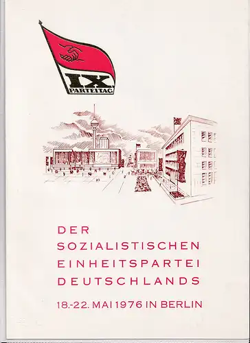 DDR - Gedenkblatt,  Der Soz.  Einheitspartei Deutschlands, A10-1976 a