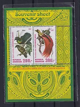 Vogel, Indonesien, Mi.-Nr. Block 48 postfrisch.