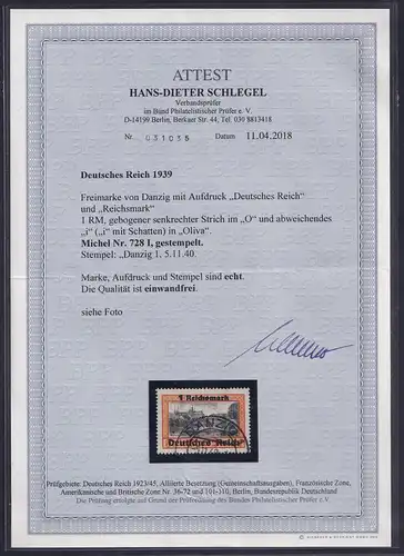 DR, Mi.-Nr.728 I..gestempelt,FA, SchlegelBPP