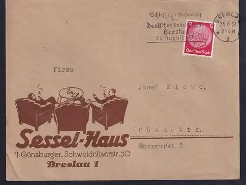 DR. Reklame-Brief, Sessel Haus, Breslau