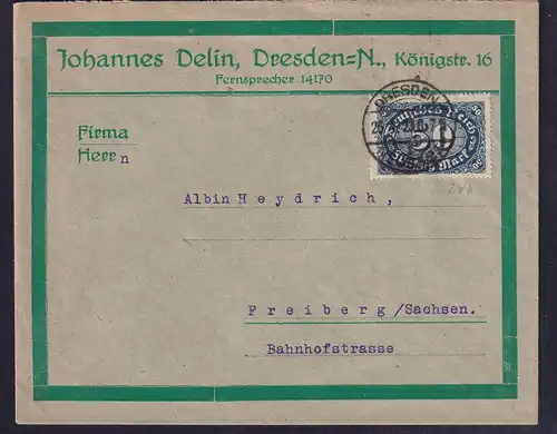 DR. Reklame-Brief, Johannes Delin, Dresden