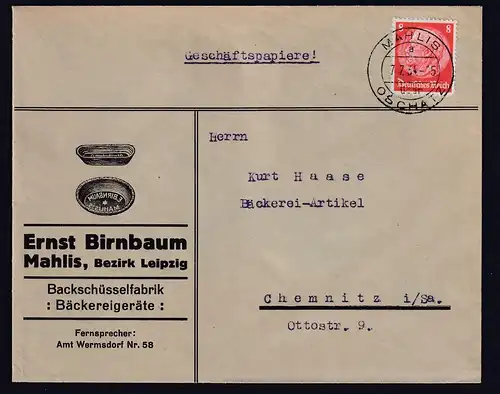 DR. Reklame-Brief, Bachschüsselfabrik, Ernst Birnbaum, Leipzig