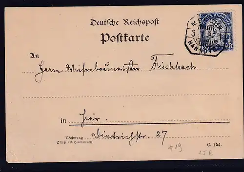 Privatpost, Hannover 1897, EF. Mi. -Nr. 19