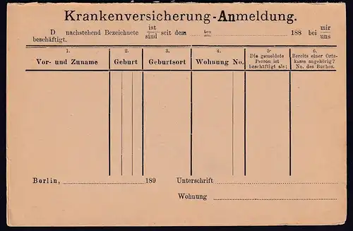 Privatpost, Packetfahrtkarte,  2 Pf, doppelt-Karte, ungebraucht.