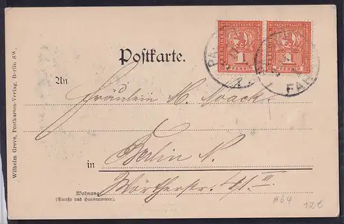 Privatpost, Packetfahrtkarte Berlin, ME.F. Mi.-Nr. 64.