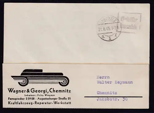 DR., Reklame-Karte, Kraftfahrzeug,  Wagner & Georgi, Chemnitz