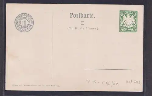 DR., Privatganzsache, Bayer.Jubiläums Landes Ausstellung Nürnberg, Ungebraucht.