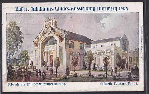 DR., Privatganzsache, Bayer. Jubiläums Landes Ausstellung Nürnberg, gestempelt.