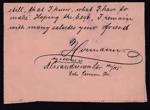 Privatpost, Kartenbrief Berlin  gestempelt 1889