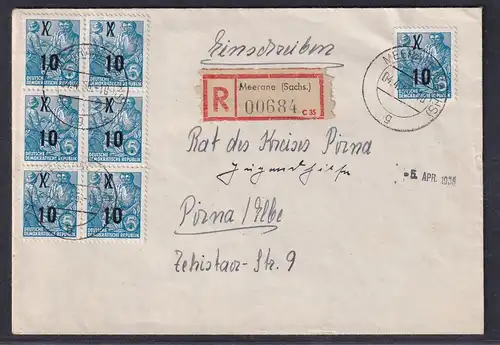 DDR.,R-Fernbrief mit Me.F. Mi.-Nr. 437