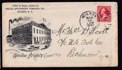 USA-Brief, von Wilson - Richmond 1901