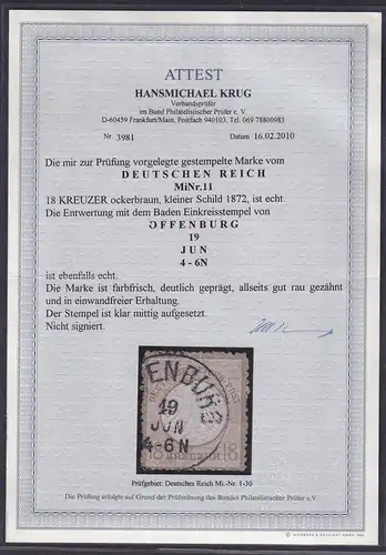 DR., Mi.-Nr.11 gestempelt, FA. KrugBPP