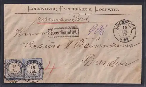 DR, R-Fernbrief mit Me.F. Mi.-Nr. 20