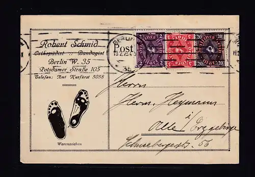 DR. Reklame-Karte, Robert Schmid, Orthopädist, Berlin