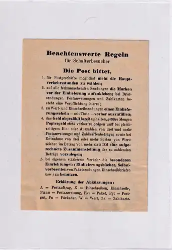 SBZ. EF.  Mi.-Nr.  219 auf Einlieferungsschein