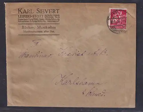 DR.,Ausland-Drucksache  mit EF,  Mi.-Nr. 166, Infla geprüft.