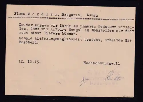 SBZ. Provin Sachsen, Fernkarte mit EF. Mi.-Nr. 69 Xb, sign. Dr.JaschBPP.