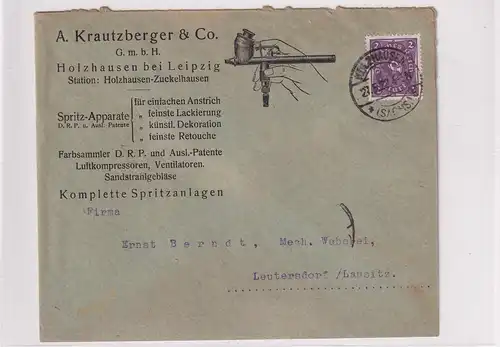 DR. Reklamebrief, A. Krautzberger & Co.GmbH, Spritz-App., Holzhausen bei Leipzig
