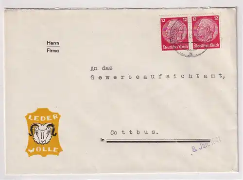 DR. Reklamebrief, Lederfabrik Hermann Schöne , Kirchhain