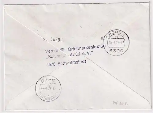 Bund, Eilbrief/FDC. mit Me.F. Mi.-Nr.  967