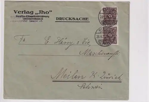 DR. Reklamebrief, Verlag ,,Jho"  Berlin mit MeF Mi.-Nr. 231 b, Mi. 120 €