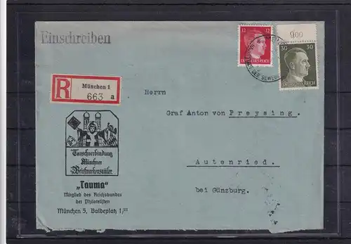 DR. Reklamebrief,  Briefmakensamler Tauma, München 