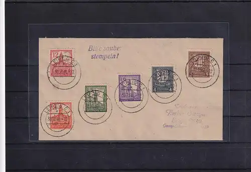 SBZ-West Sachsen Mi.-Nr. 156-61 y, auf Brief,  FA. DR.JaschBPP: