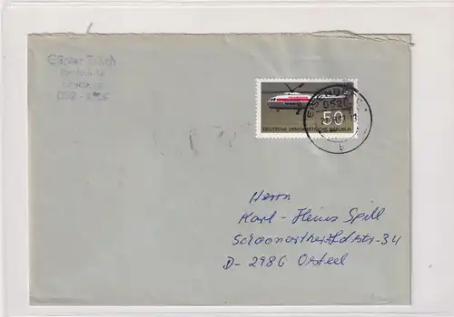 DDR. Fernbrief mit EF, Mi.-Nr. 1527