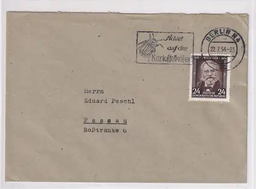 DDR.Fernbrief mit  EF, Mi.-Nr. 430