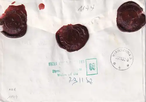 Bund, Ausland-Wertbrief mit Me.F. Mi.-Nr.  1144