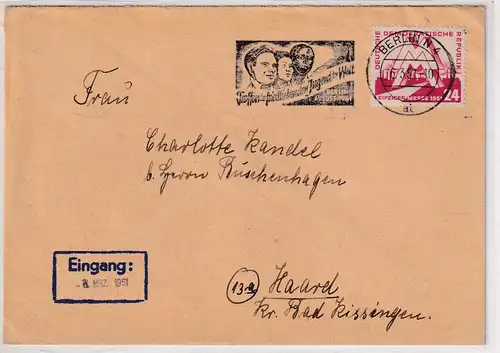 DDR. Fernbrief mit EF. Mi.-Nr. 282