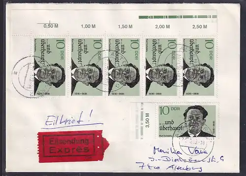 DDR. Eilbrief, mit MeF. Mi.-Nr. 3221 mit Ak-St.