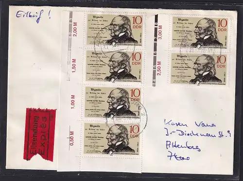 DDR. Eilbrief, mit MeF. Mi.-Nr. 3220 mit Ak-St.