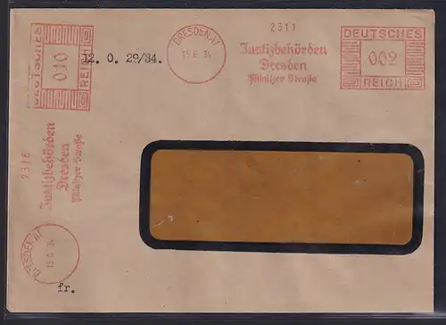 DR. Reklame-Brief,  Justizbehörden Dresden