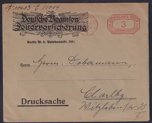DR. Reklame-Brief, " Deutsche Beamten Feuerversicherung, Berlin