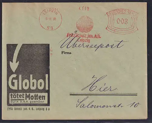 DR. Reklame-Brief, "Globol" Fritz Schulz A.G., Leipzig 