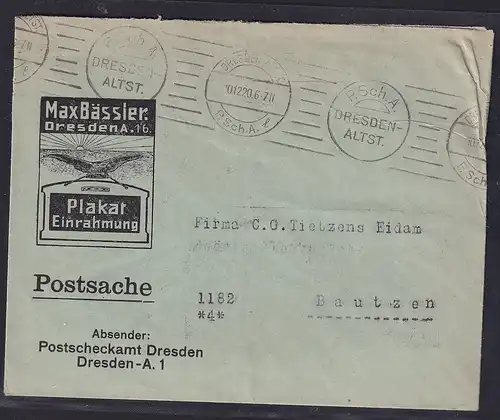 DR. Reklame-Brief, Plakat-Rahmen-Fabrik Max Bassler Dresden 