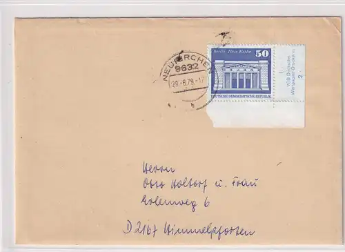 DDR. Ausland-Brief mit EF, Mi.-Nr.  1880 DV