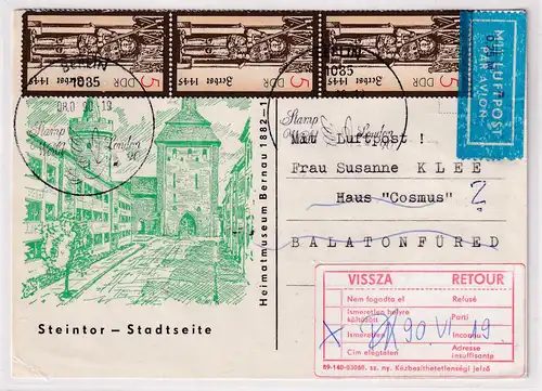 DDR., Ausland-Luftpostkarte mit MeF, Mi.-Nr. 3285