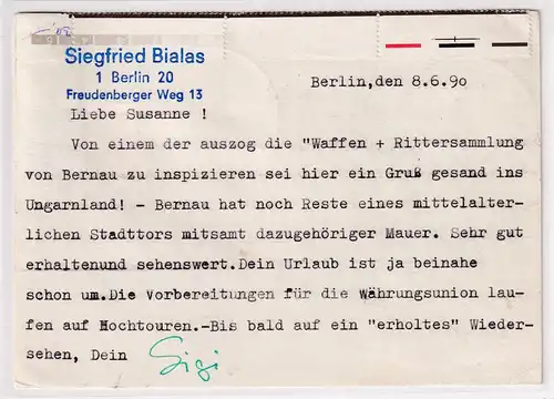 DDR., Ausland-Luftpostkarte mit MeF, Mi.-Nr. 3285