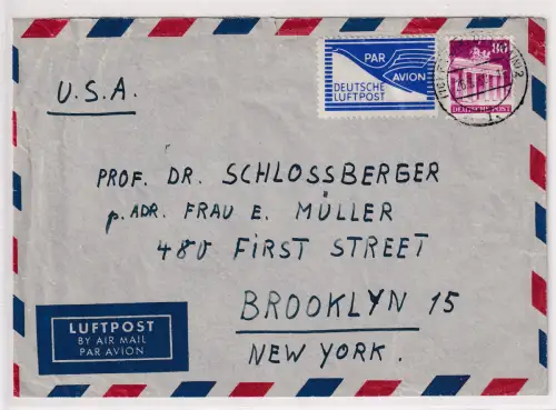 Bizone, Auslandbrief mit EF. Mi.-Nr. 94 von 26.3.50